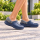 Чоловічі зимові утепленні Crocs Baya Lined Clog Fuzz-Strap Navy/Bright Grey