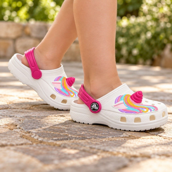 Детские Crocs Kids' Classic I Am Unicorn White